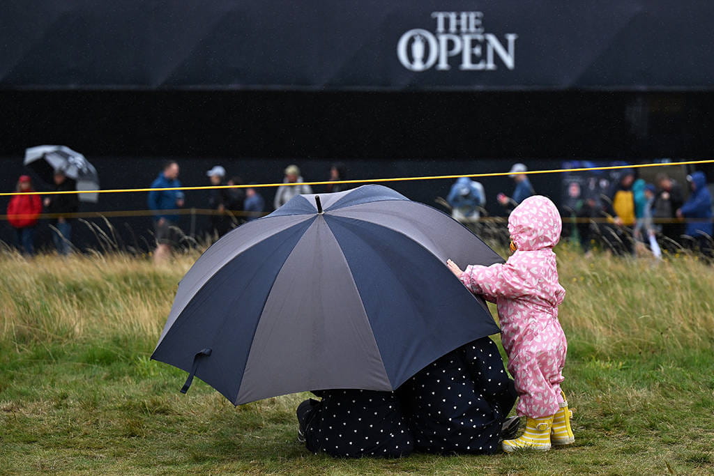 Appropriate clothing for a damp day on the links